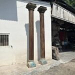 Pair of 8.7 feet Wooden Pillar, Enhance Your Home Décor with Exquisite Indian Columns - Image 3