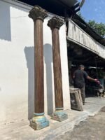 Pair of 8.7 feet Wooden Pillar, Enhance Your Home Décor with Exquisite Indian Columns - Image 8