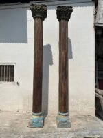 Pair of 8.7 feet Wooden Pillar, Enhance Your Home Décor with Exquisite Indian Columns - Image 9