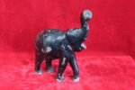 Wooden Figure Carved Elephant Old Vintage Rare Home Decor