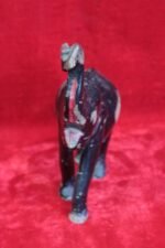 Wooden Figure Carved Elephant Old Vintage Rare Home Decor - Image 2
