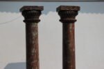 9.5 Feet Large Teak Wood Vintage Pillars, Old Carved Columns - Image 2