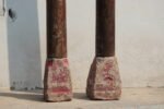 9.5 Feet Large Teak Wood Vintage Pillars, Old Carved Columns - Image 4