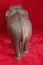 RARE OLD VINTAGE HAND CARVED WOODEN ELEPHANT ANTIQUE DECOR COLLECTIBLE - Image 4