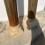 7.11 Feet Traditional Carving Pillar, Wooden Post set of 2 - Image 6
