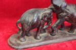 Wooden Elephant Figure Old Vintage Antique Wooden Hand Carved Home Decor - Image 2