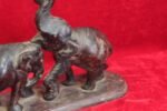 Wooden Elephant Figure Old Vintage Antique Wooden Hand Carved Home Decor - Image 3