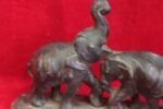 Wooden Elephant Figure Old Vintage Antique Wooden Hand Carved Home Decor - Image 5