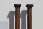 7.2 Feet Large Teak Wood Vintage Pillars, Old Carved Columns - Image 4
