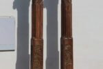 7.2 Feet Large Teak Wood Vintage Pillars, Old Carved Columns - Image 5
