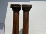 7.4 feet Teak Wood Antique Columns | Pair of Indian Pillars (Joined Pillar) – Your Home Furniture Store - Image 10
