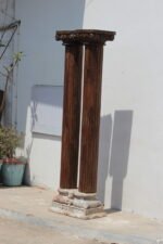 7.4 feet Teak Wood Antique Columns | Pair of Indian Pillars (Joined Pillar) – Your Home Furniture Store - Image 6