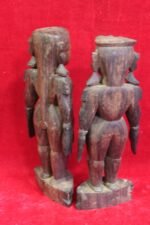 Wooden Male Female Figure 1900s Old Vintage Antique Collectible - Image 5