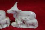 Antique Porcelain Cow Toys (Set of 2) – Vintage Farm Decor Figurines - Image 3