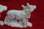 Antique Porcelain Cow Toys (Set of 2) – Vintage Farm Decor Figurines - Image 5