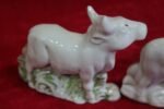 Antique Porcelain Cow Toys (Set of 2) – Vintage Farm Decor Figurines - Image 6