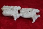 Antique Porcelain Cow Toys (Set of 2) – Vintage Farm Decor Figurines - Image 7