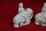 Antique Porcelain Elephant Trio – Old-Fashioned Toy Figures / Halloween Gift Idea - Image 2