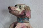 Old Vintage Wooden Handcrafted Dog Figure - Image 2