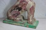 Old Vintage Wooden Handcrafted Dog Figure - Image 8