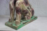 Wooden Dog Figure New Antique style Handcrafted Home Decor Collectible - Image 3