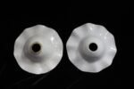2 Pc Glass White Lamp Shade Vintage Antique Home Decor - Image 2