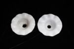 2 Pc Glass White Lamp Shade Vintage Antique Home Decor - Image 3