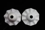 2 Pc Lamp Shade White Glass Vintage Home Decor Antique - Image 2