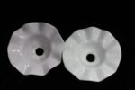 2 Pc Lamp Shade White Glass Vintage Home Decor Antique - Image 3
