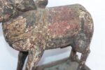Wooden Indian Hindu Nandi Cow Figurine Antique Old Vintage Home Decor - Image 3