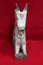 Nandi Figure Wooden Carved Old Vintage Indian Home Decor Collectible - Image 4