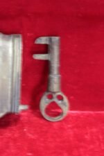 Old Vintage Iron Lock With Key Antique Home Decorative Collectible - Image 3