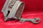 Old Vintage Iron Lock With Key Antique Home Decorative Collectible - Image 6