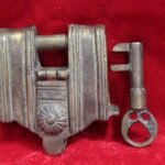 Iron Lock and Key Vintage Old Antique Home Decor Collectible