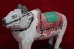 Wooden Nandi Figure Antique Vintage Indian Home Decor - Image 2