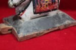 Wooden Nandi Figure Old Vintage Indian Carved Home Decorative Antique - Image 3