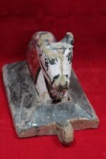 Wooden Nandi Figure Old Vintage Indian Carved Home Decorative Antique - Image 4