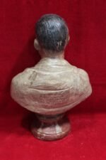 Handcrafted Terracotta Indian Freedom Fighter Statue – Vintage Cultural Collectible - Image 5