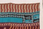 Vintage Kantha Quilt Wall Hanging – Handmade Reversible Tapestry Throw Blanket - Image 8