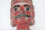 1900s Old Vintage Wooden Carved Doom Face - Image 3