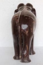 Wooden Elephant Figure 1900's Vintage Old Rare Hand Carved Antique - Image 6