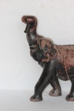 Wooden Elephant Figure Old Antique Rare Hand Carved Decorative - Image 2