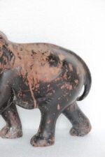 Wooden Elephant Figure Old Antique Rare Hand Carved Decorative - Image 3