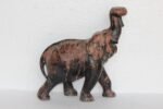 Wooden Elephant Figure Old Antique Rare Hand Carved Decorative - Image 5