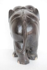 Abniwood Elephant Figure Antique Old Rare Hand Carved Wooden Vintage - Image 6