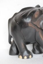 Elephant Figure Hand Carved Abniwood Vintage Old Antique Rare - Image 3