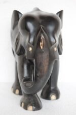 Elephant Figure Hand Carved Abniwood Vintage Old Antique Rare - Image 4