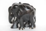 Elephant Figure Hand Carved Abniwood Vintage Old Antique Rare - Image 5