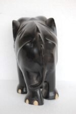 Elephant Figure Hand Carved Abniwood Vintage Old Antique Rare - Image 6