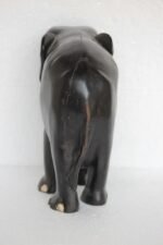 Elephant Figure Carved Abniwood Old Vintage Antique Rare Wooden Home Decor - Image 6